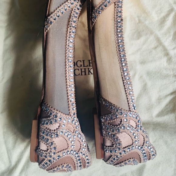 BADGLEY MISCHKA BALLET FLAT WEDDING SHOES - Picture 4 of 4